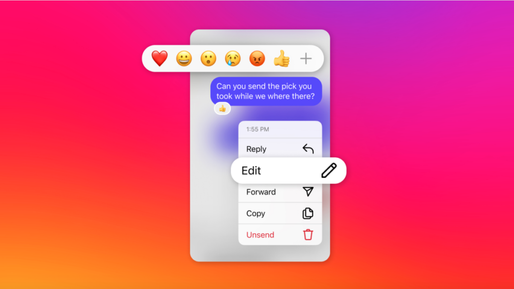 Instagram now allows users to edit direct messages